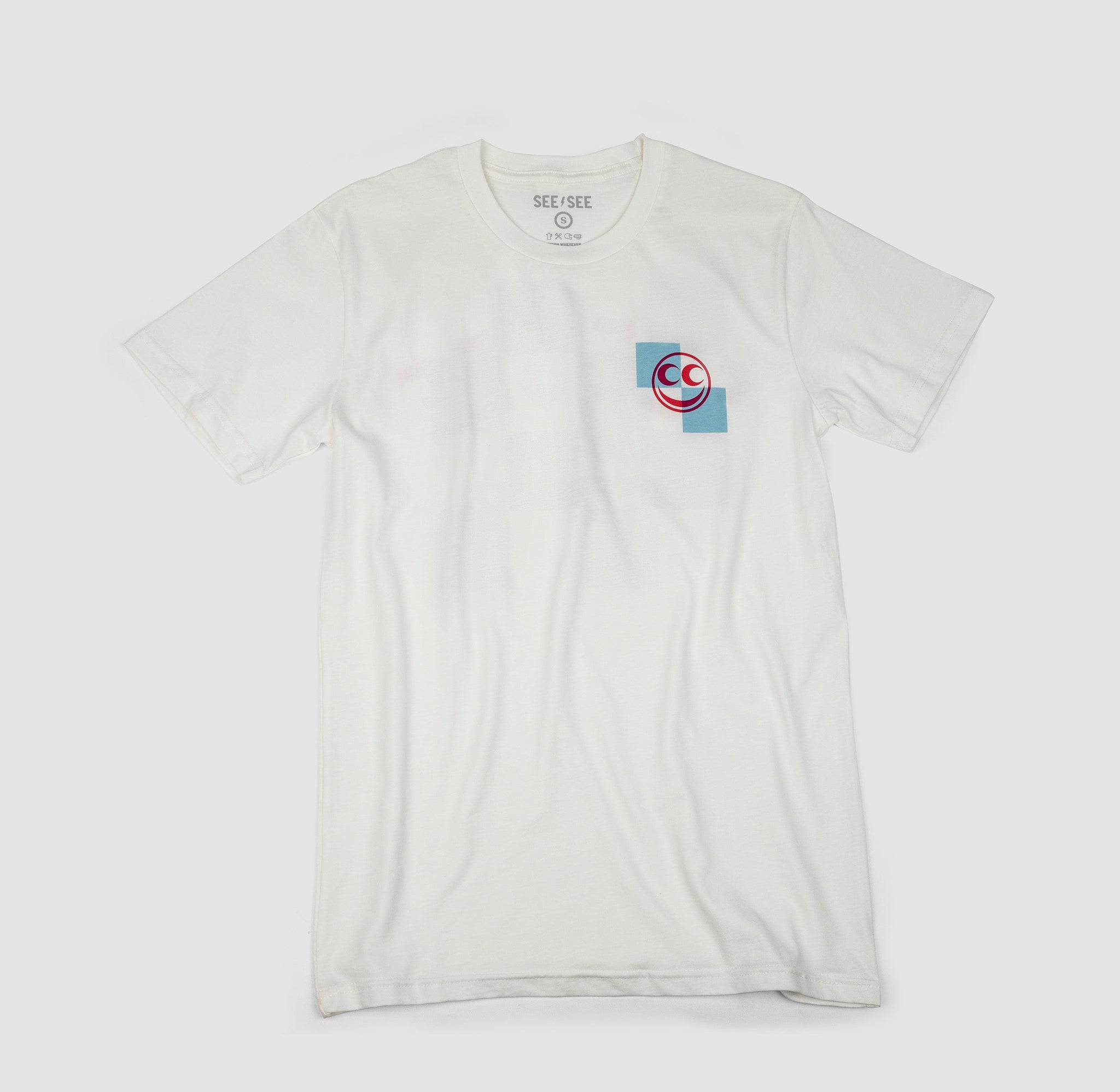 Blue check t shirt cheap
