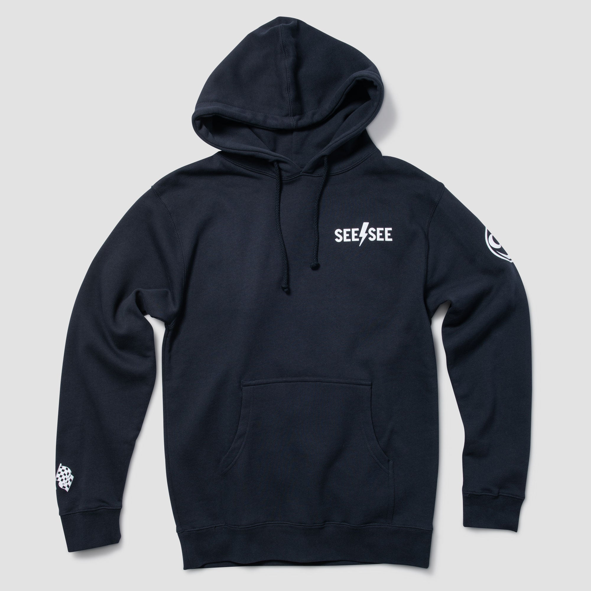 Large Print Hoodie - Navy