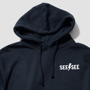 Large Print Hoodie - Navy