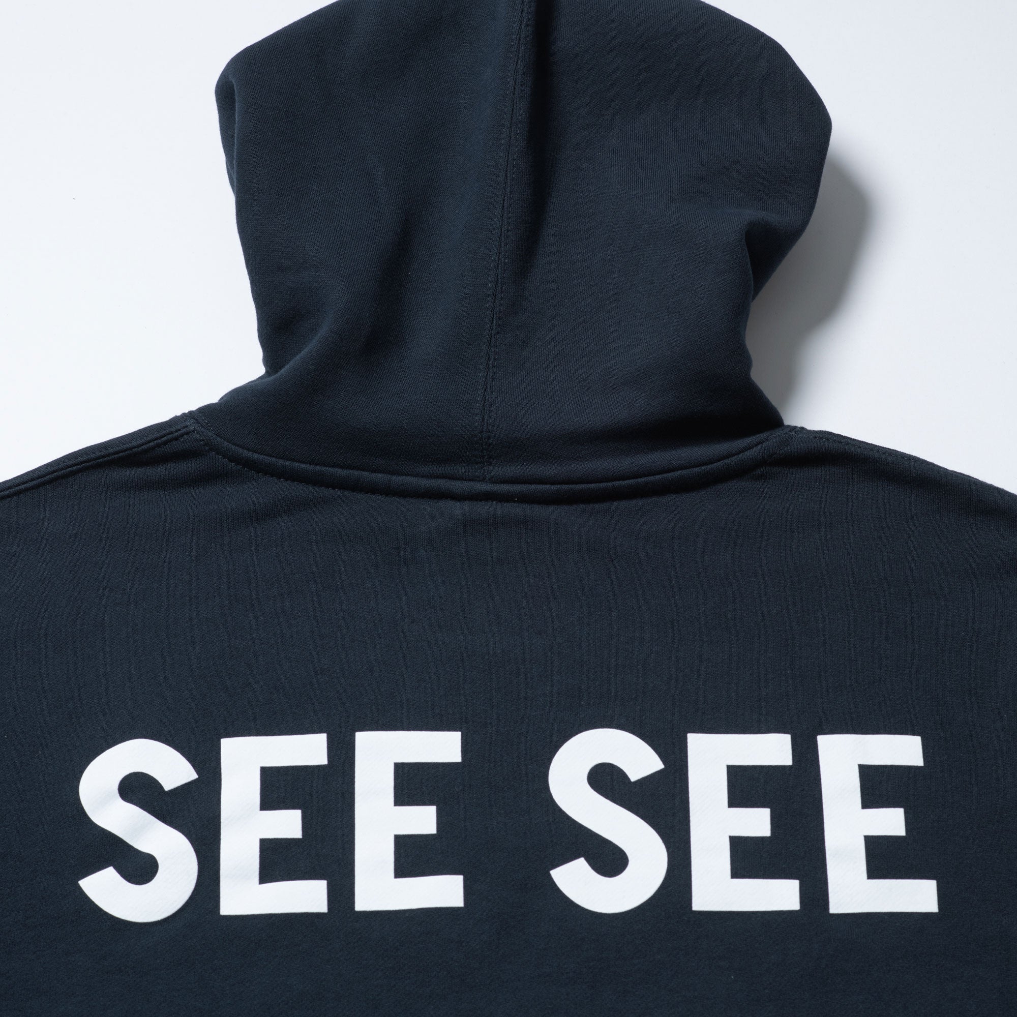 Large Print Hoodie - Navy