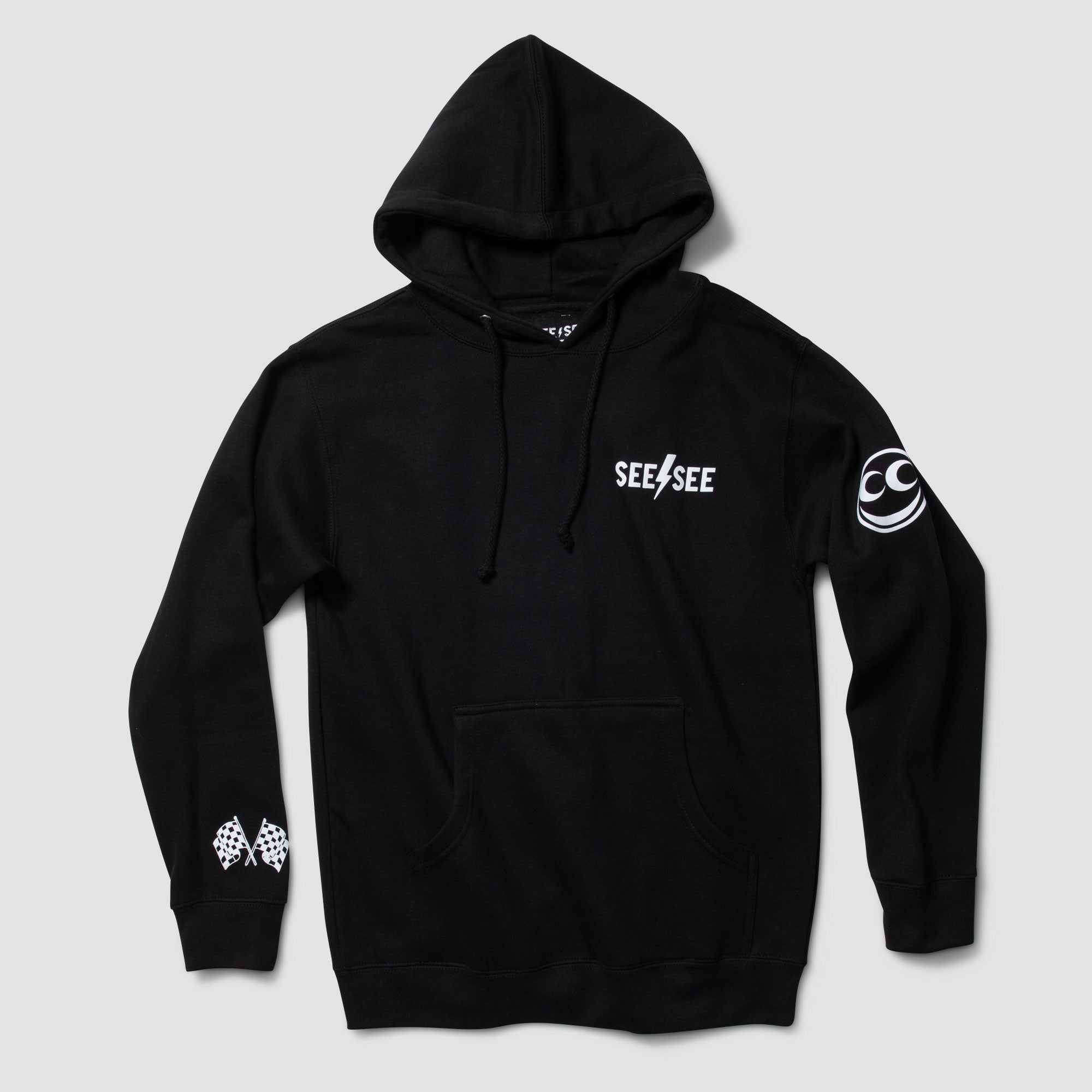 Large Print Hoodie - Black