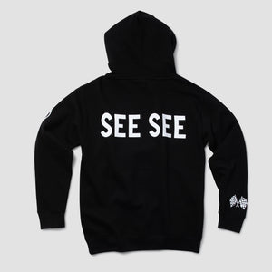 Large Print Hoodie - Black