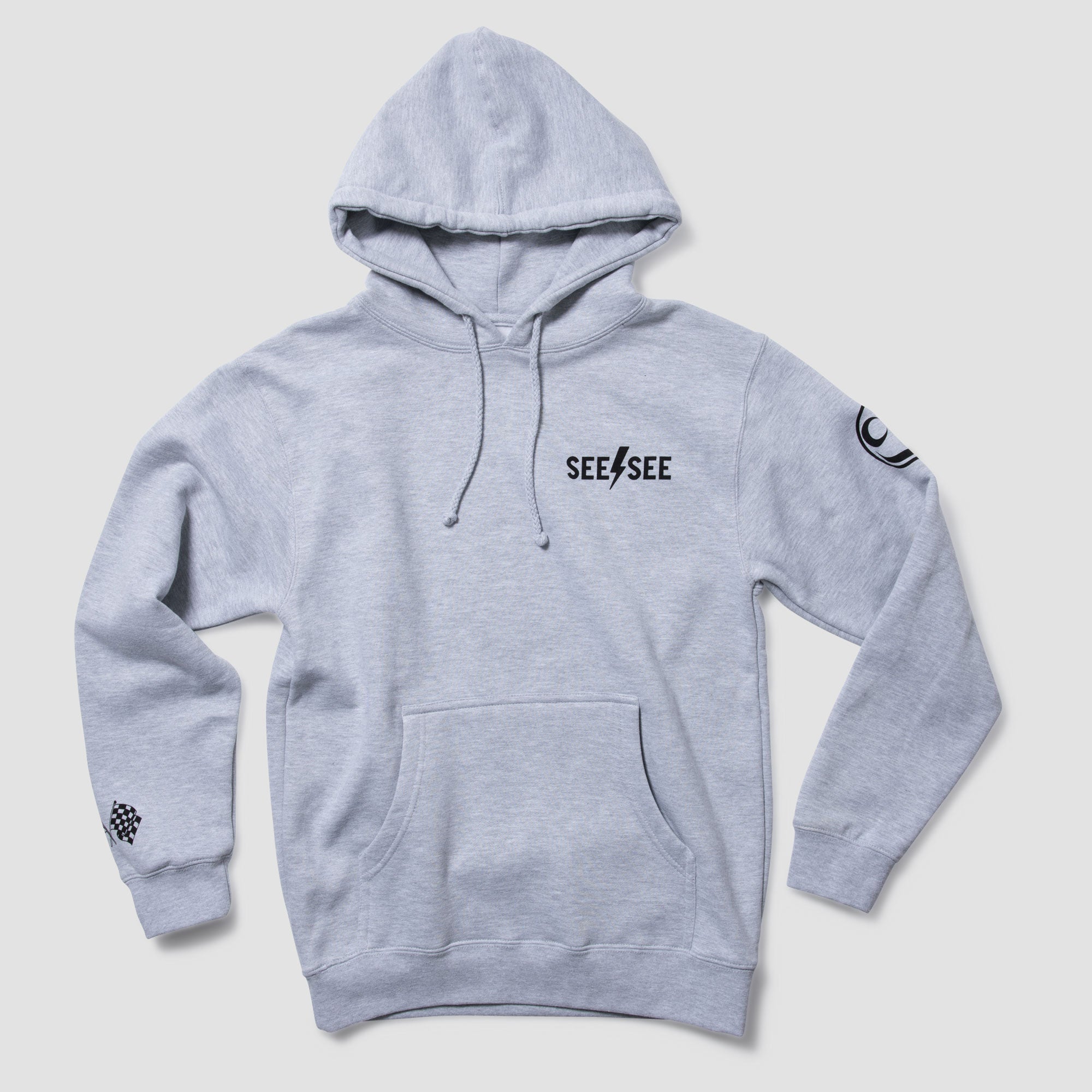 Large Print Hoodie - Gray