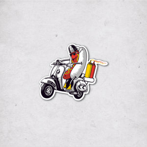 Hotdog Scooter Sticker