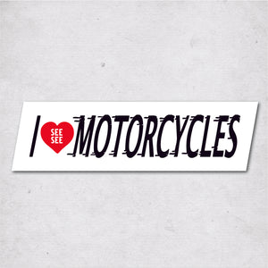 I ♥ Motorcycles Sticker